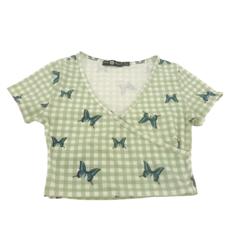 DAISY STREET dresowa BLUZKA CROP TOP kopertow | Lapciucha.pl