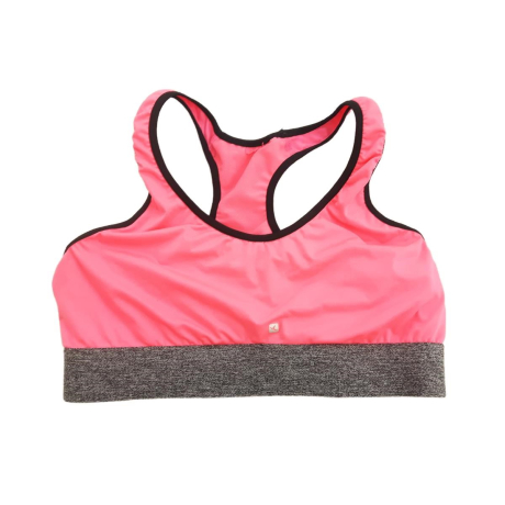 DECATHLON sportowy TOP do fitnessu NEONOWY ró | Lapciucha.pl