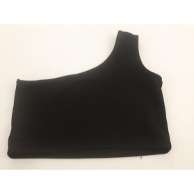 MISSGUIDED czarna BLUZKA CROP TOP na jedno ra | Lapciucha.pl