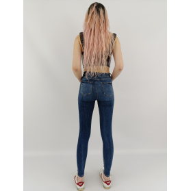denim co jeansowe spodnie rurki z dziurami mo | Lapciucha.pl