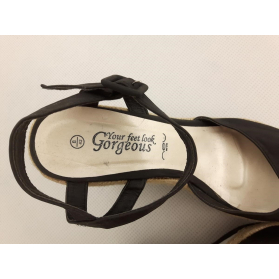 NEW LOOK czarne SANDAŁY ESPADRYLE na słomce K | Lapciucha.pl