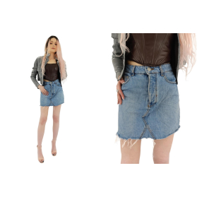 bershka jeansowa spódniczka trapezowa mini po | Lapciucha.pl