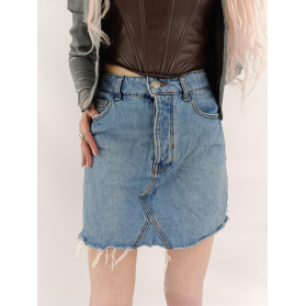 bershka jeansowa spódniczka trapezowa mini po | Lapciucha.pl