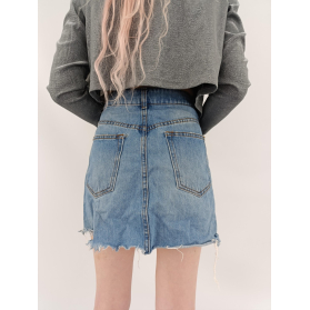 bershka jeansowa spódniczka trapezowa mini po | Lapciucha.pl