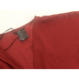 H&M satynowy SZLAFROK z falbankami OVERSIZE b | Lapciucha.pl