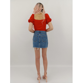 topshop jeansowa spódniczka trapezowa modna p | Lapciucha.pl