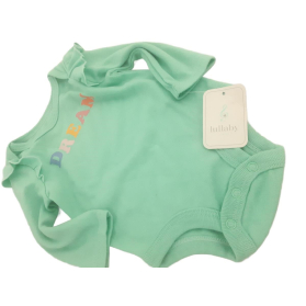 LULLABY dresowe BODY z falbankami PRINT zielo | Lapciucha.pl