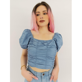 prettylittlething bawełniana bluzka crop top | Lapciucha.pl