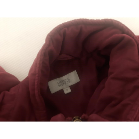 M&S burgundowa KURTKA PARKA zimowa OVERSIZE w | Lapciucha.pl