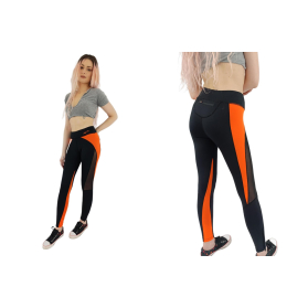 ELLESSE sportowe LEGGINSY z siateczką NEON ki | Lapciucha.pl