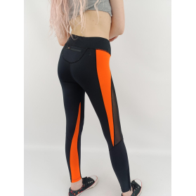 ELLESSE sportowe LEGGINSY z siateczką NEON ki | Lapciucha.pl