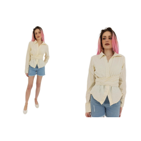 prettylittlething bawełniana bluzka koszulowa | Lapciucha.pl