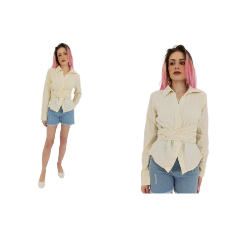 prettylittlething bawełniana bluzka koszulowa | Lapciucha.pl