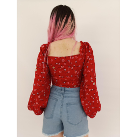 prettylittlething cienka bluzka crop top z dł | Lapciucha.pl