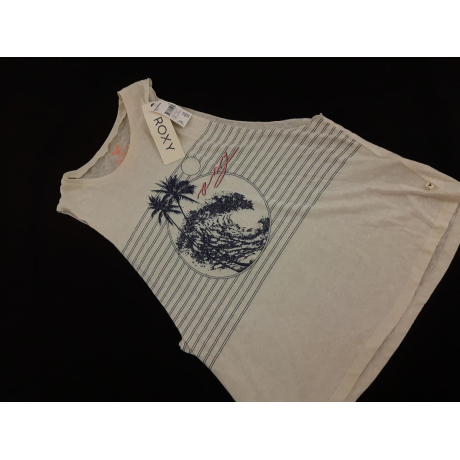 ROXY dzianinowa BLUZKA KOSZULKA tank PRINT w | Lapciucha.pl
