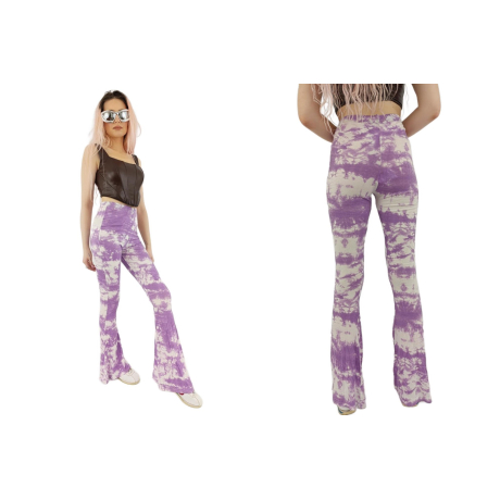 prettylittlething dresowe spodnie dzwony wyso | Lapciucha.pl