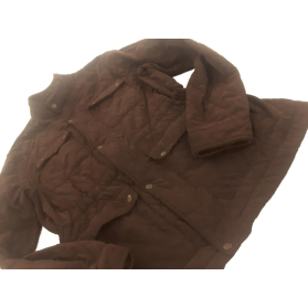TCHIBO pikowana KURTKA PARKA ocieplana BROWN | Lapciucha.pl