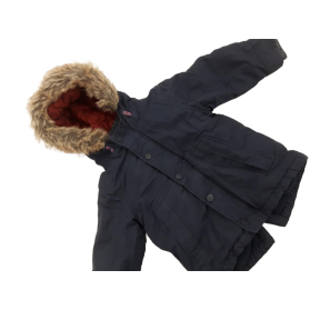 NEXT zimowa KURTKA PARKA ocieplana NAVY grana | Lapciucha.pl