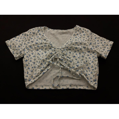 ROMWE dresowa BLUZKA CROP TOP na lato KWIATY | Lapciucha.pl