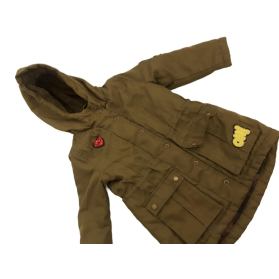 RESERVED zimowa KURTKA PARKA khaki NASZYWKI w | Lapciucha.pl