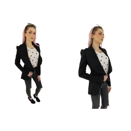 prettylittlething elegancki żakiet z falbanam | Lapciucha.pl