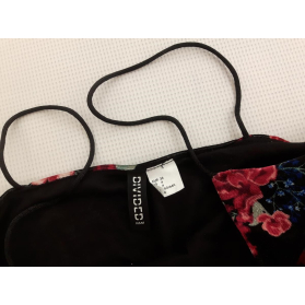 H&M welurowy KOMBINEZON na lato KWIATY czarny | Lapciucha.pl