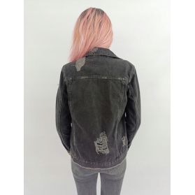river island jeansowa kurtka katana postarzan | Lapciucha.pl