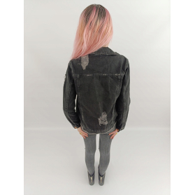 river island jeansowa kurtka katana postarzan | Lapciucha.pl