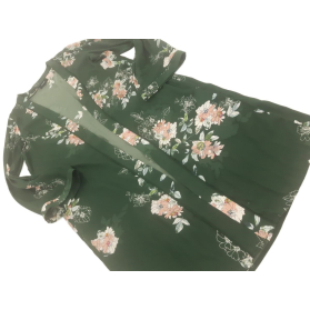 OBJECT satynowa BLUZKA NARZUTKA kimono KWIATY | Lapciucha.pl
