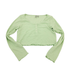 ASOS dzianinowa BLUZKA CROP TOP z długim ręka | Lapciucha.pl