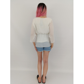 boohoo elegancka bluzka kopertowa z krótkim r | Lapciucha.pl