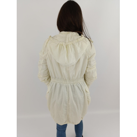 river island kremowa kurtka parka wiatrówka w | Lapciucha.pl