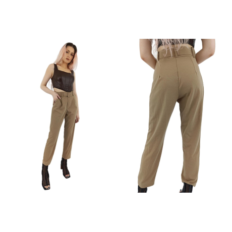 boohoo eleganckie spodnie cygaretki wysoki st | Lapciucha.pl