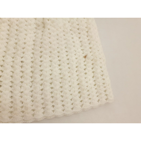 Biały elegancki SWETEREK PELERYNKA handmade _ | Lapciucha.pl