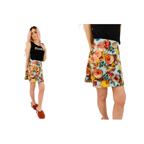 prettylittlething mięsista spódniczka trapezo | Lapciucha.pl