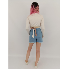 wolf & whistle kopertowa bluzka crop top z pr | Lapciucha.pl