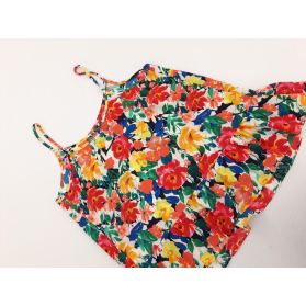 PAPAYA cienka BLUZKA TOP z falbaną KWIATY _ 3 | Lapciucha.pl