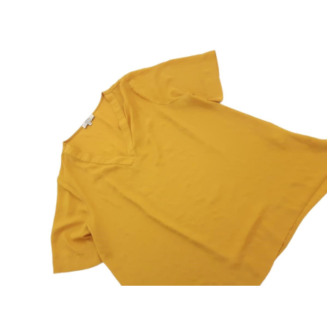 PAPAYA cienka BLUZKA z krótkim rękawem OCHRA | Lapciucha.pl