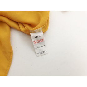 PAPAYA cienka BLUZKA z krótkim rękawem OCHRA | Lapciucha.pl