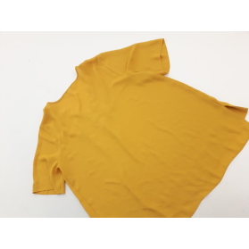 PAPAYA cienka BLUZKA z krótkim rękawem OCHRA | Lapciucha.pl