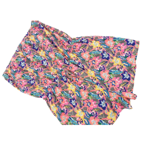 PAPAYA dresowy KOMBINEZON PLAŻOWY w kwiaty _ | Lapciucha.pl