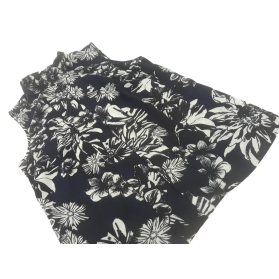 PAPAYA elegancka BLUZKA na lato KWIATY granat | Lapciucha.pl