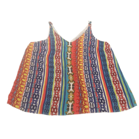 PAPAYA modna BLUZKA TOP na lato ORNAMENT kolo | Lapciucha.pl