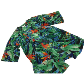 PAPAYA zwiewna BLUZKA NARZUTKA oversize LIŚCI | Lapciucha.pl