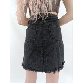 prettylittlething jeansowa spódniczka trapezo | Lapciucha.pl