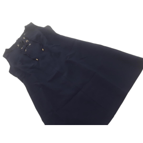 F&F elegancka SUKIENKA klasyczna NAVY trapezo | Lapciucha.pl
