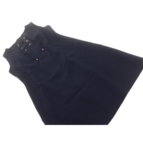 F&F elegancka SUKIENKA klasyczna NAVY trapezo | Lapciucha.pl
