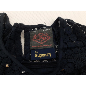 SUPERDRY stylowa SUKIENKA z ażurem MINI kamyc | Lapciucha.pl