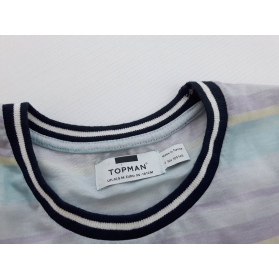 TOPMAN dresowa KOSZULKA z printem PASKI _ S | Lapciucha.pl