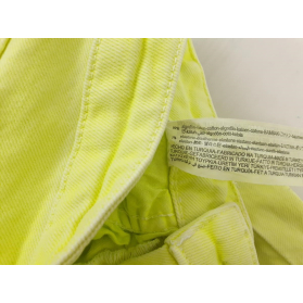 ZARA jeansowe SPODNIE postarzane NEONOWE wyso | Lapciucha.pl